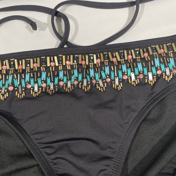 EUC Kenneth Cole [ Small ] LEGGO MY DECO Beaded Tri Top & Bikini Bottom‎ - Picture 10 of 12